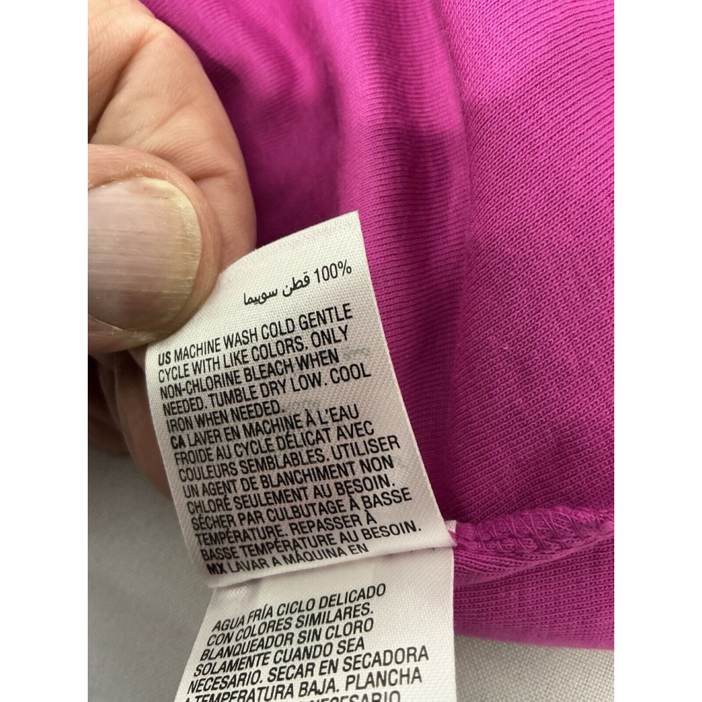 Womans Charter Club Pink 3/4 Sleeve T Shirt Large Supima Cotton - Picture 5 of 9